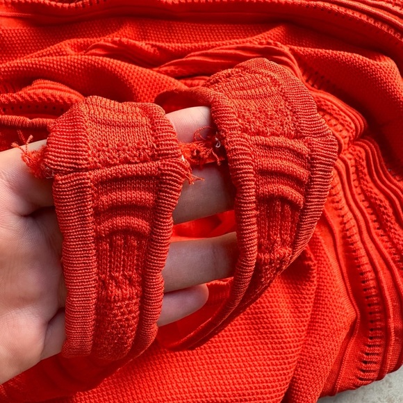 Y2K Torn by Ronny Kobo Alberta Knit Dress Orange Size Large - Picture 7 of 10